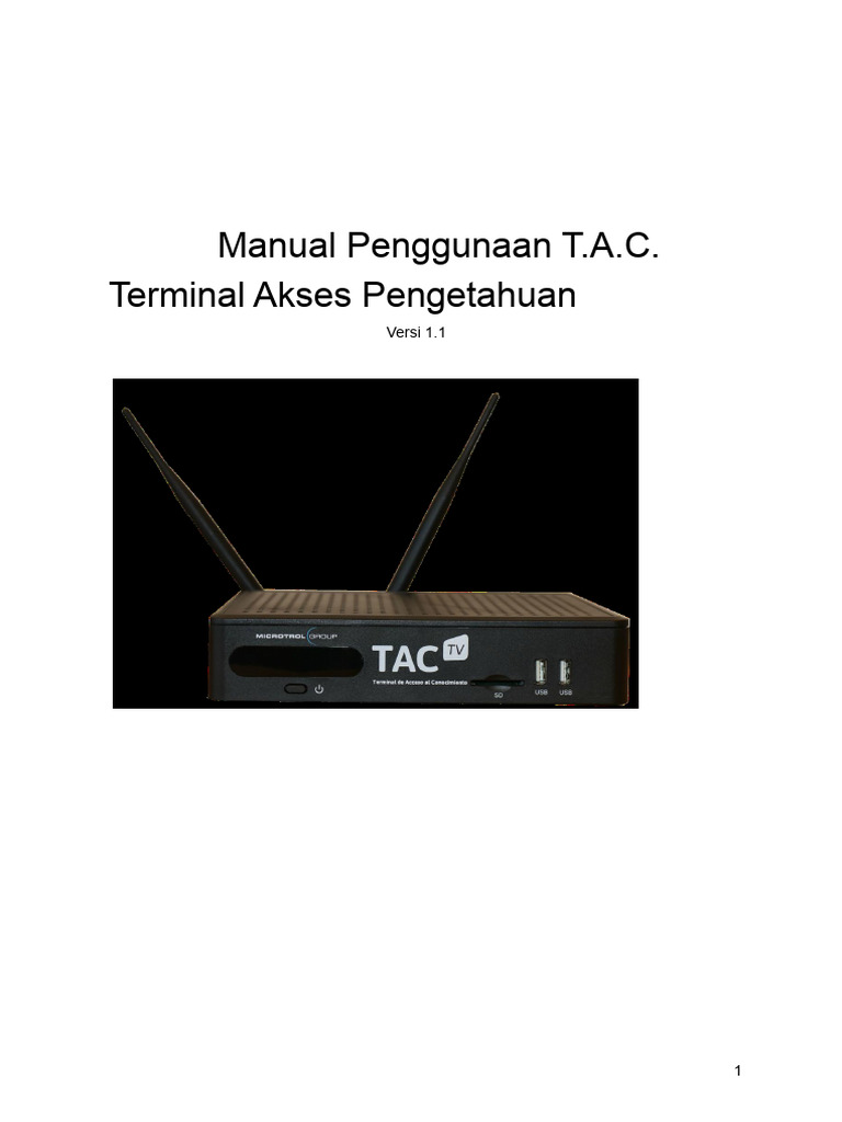 Panduan Lengkap Penggunaan TAC | PDF