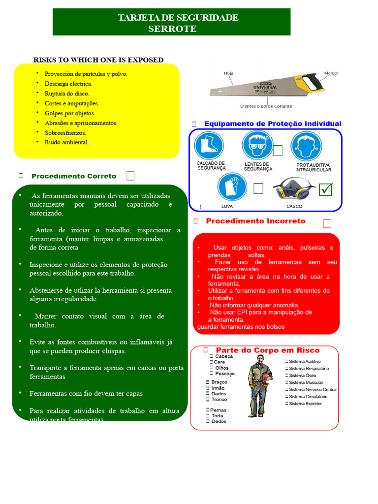 Segurança no Uso de Ferramentas Manuais | PDF | Ferramentas
