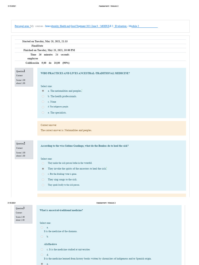 Ancestral-Traditional Medicine Assessment | PDF