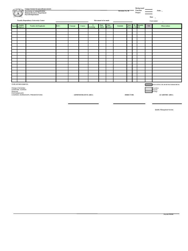 Payroll Format | PDF