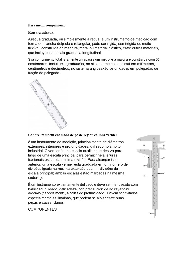 Instrumentos de Medição de comprimento | PDF | Interferometria | Massa