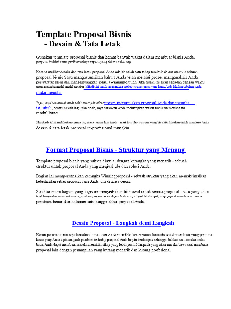 Template Proposal Bisnis | PDF