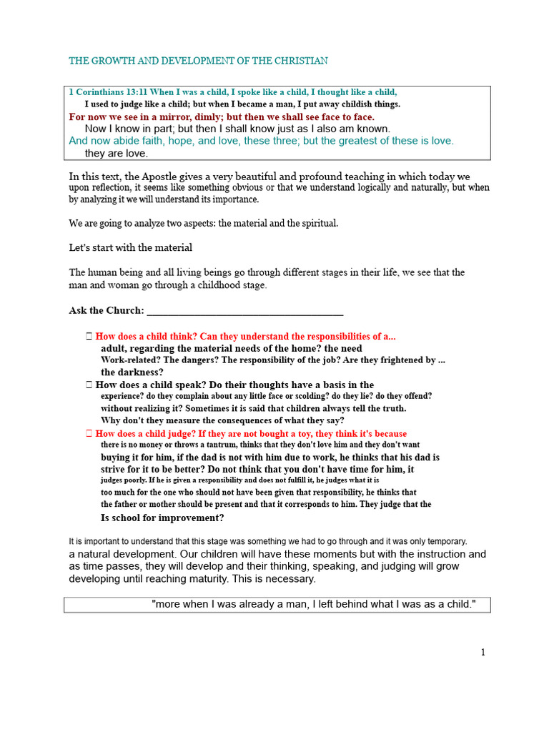 Stages of Christian Spiritual Growth | PDF | Eternal Life (Christianity ...