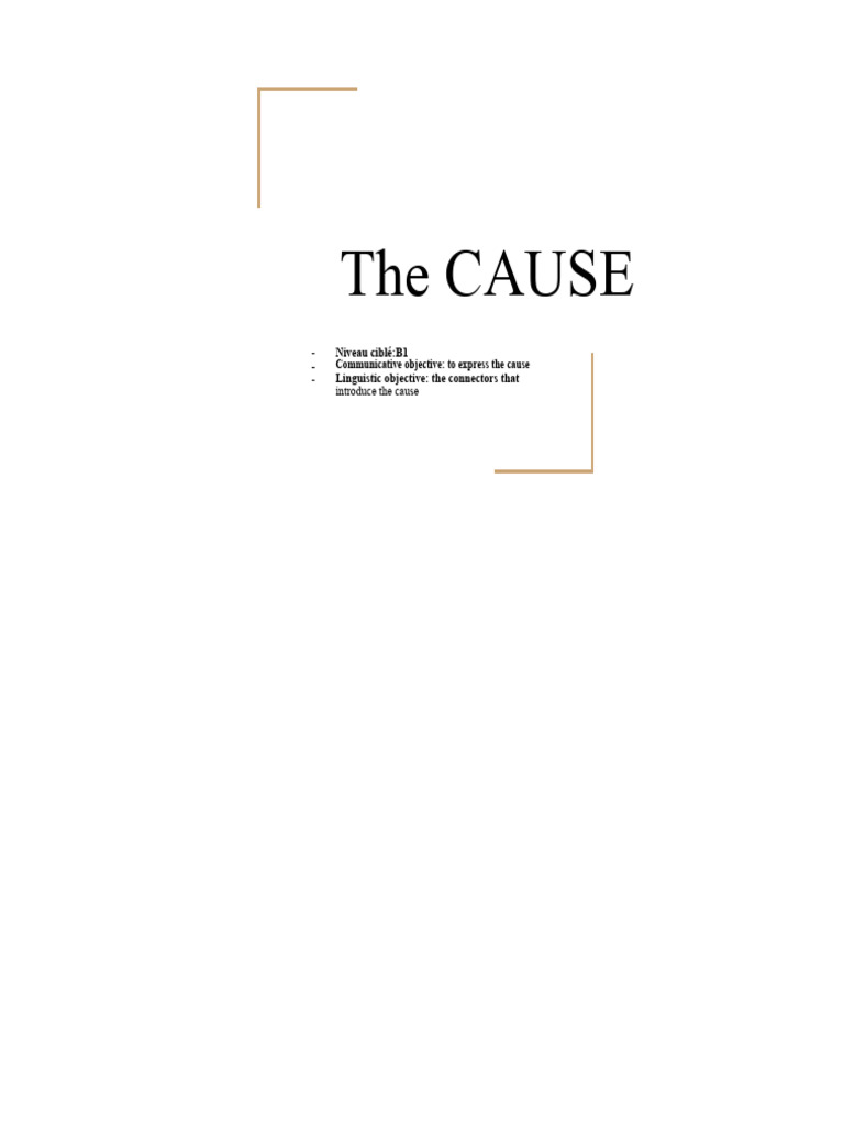 Teaching Cause in French Grammar | PDF | Linguistics | Cognitive Science