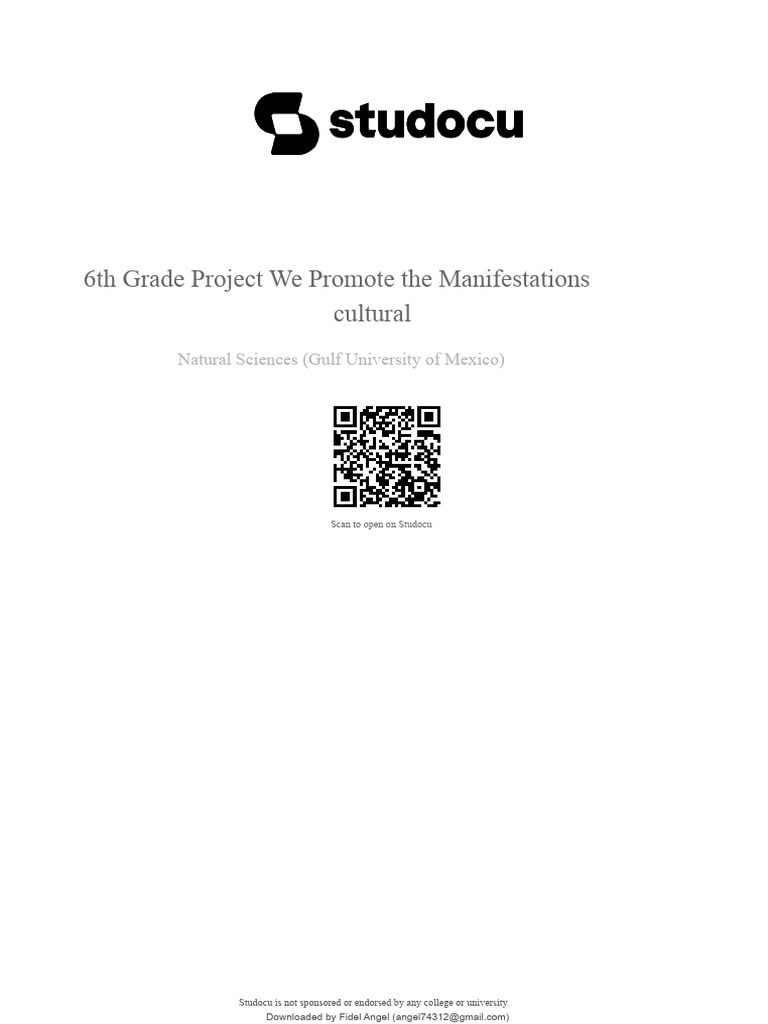 project-6th-grade-we-promote-cultural-manifestations | PDF | Knowledge ...