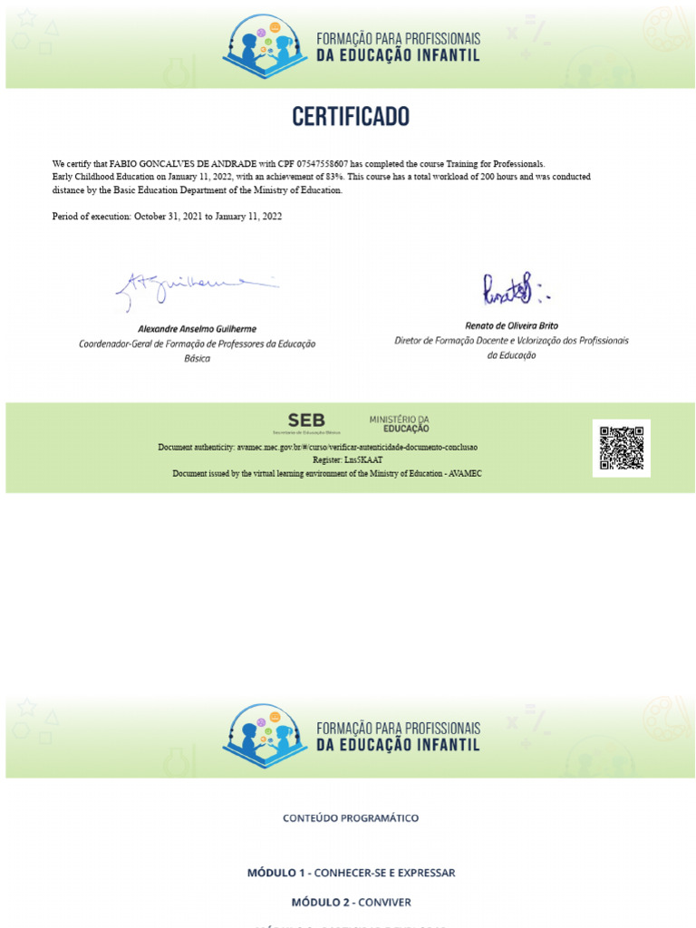 Document - Training For Early Childhood Education Professionals | PDF
