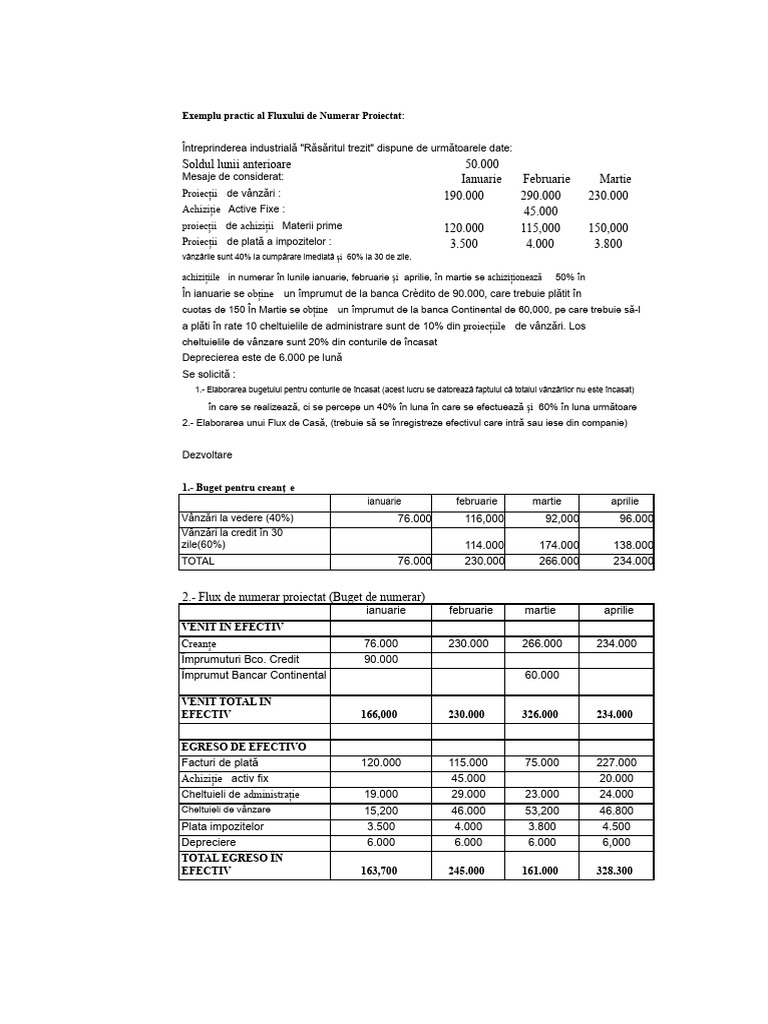 92626575-Dezvoltarea Practicilor Fluxului de Numerar Proiectat | PDF