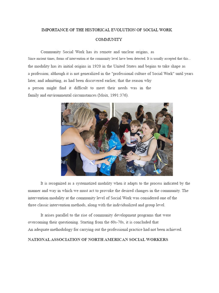 history of community social work | PDF | Well Being | Social Work