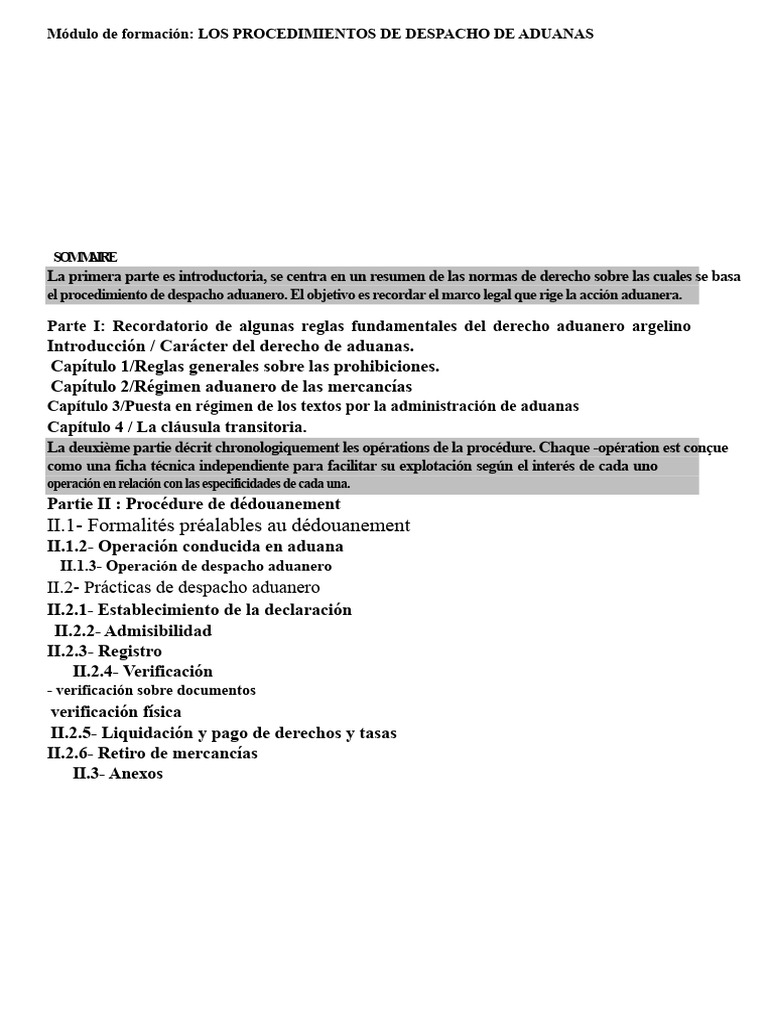 Procedimientos de Despacho Aduanero | PDF | aduana | Arancel