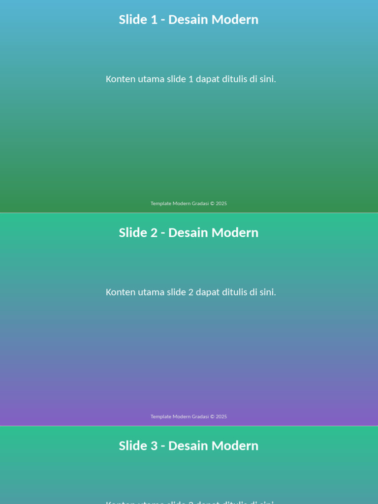 Template Modern Gradasi 20 Slide | PDF