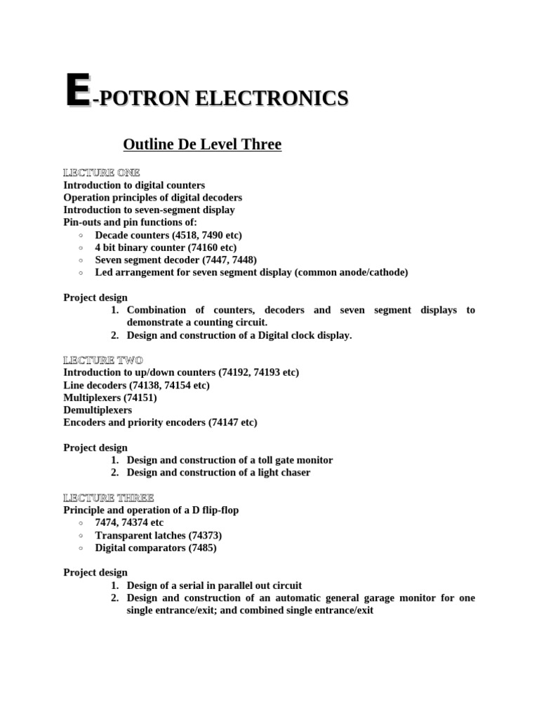 Digital Counters and Display Projects | PDF