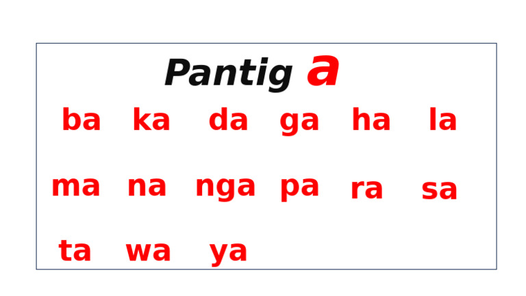 Pantig A | PDF