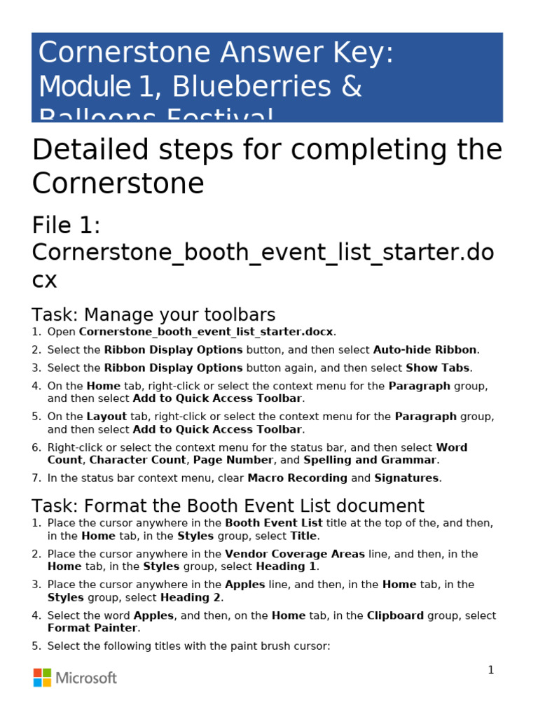 Cornerstone Document Formatting Guide | PDF | Hyperlink | Microsoft Word