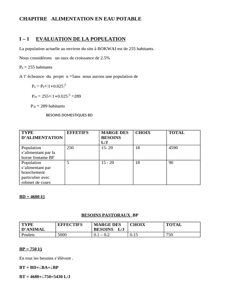 Alimentation en Eau Potablbe | PDF | Lac de barrage | Matériaux ...