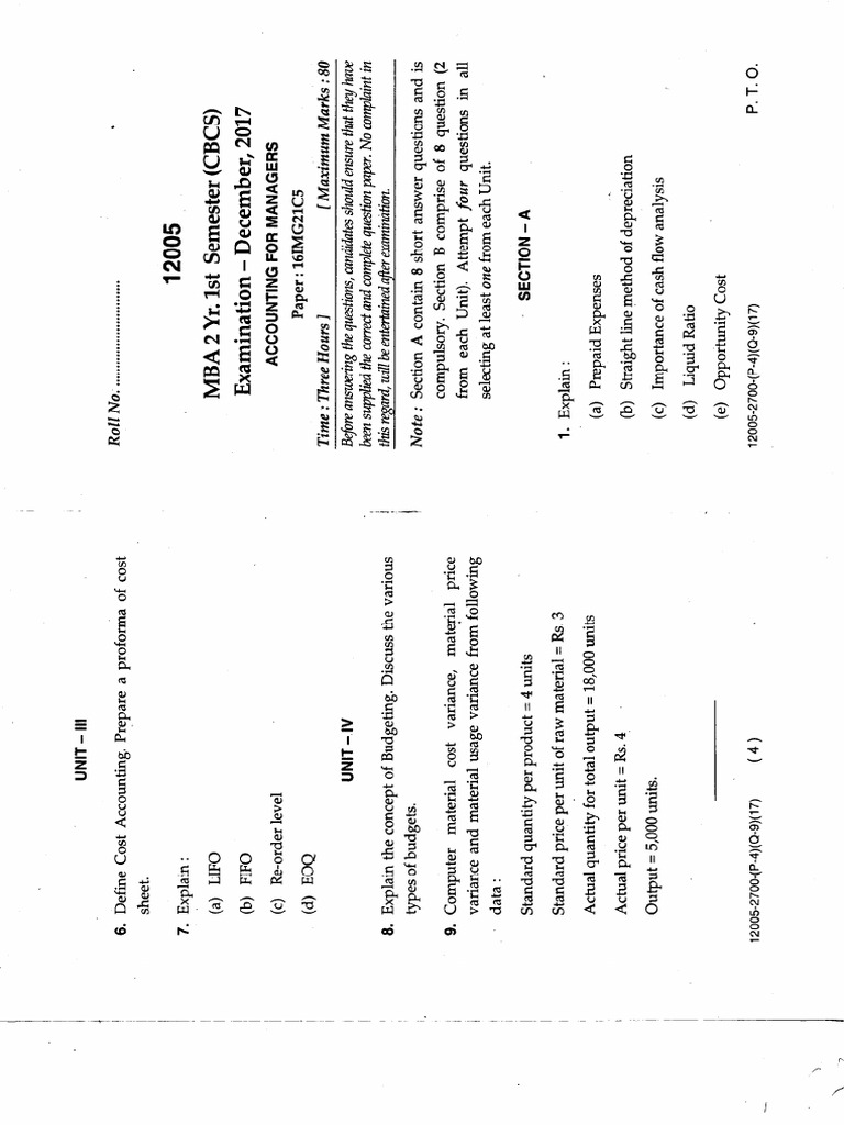 AFM (1st) Dec2017 | PDF