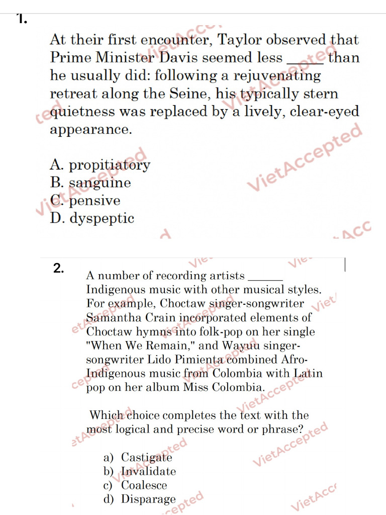 Vietaccepted Test 72 | PDF