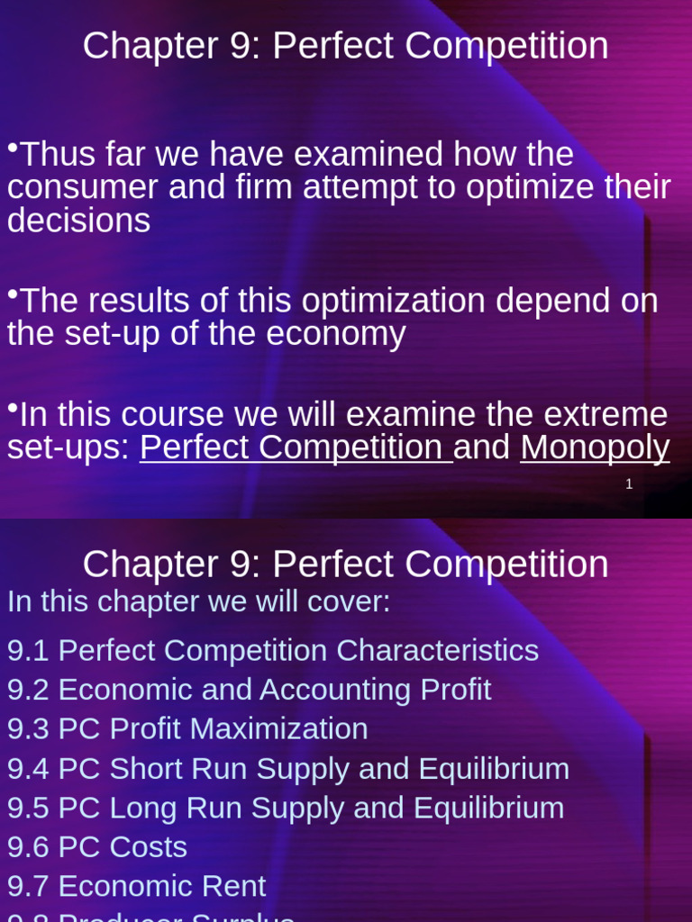 Understanding Perfect Competition Dynamics | PDF | Perfect Competition ...