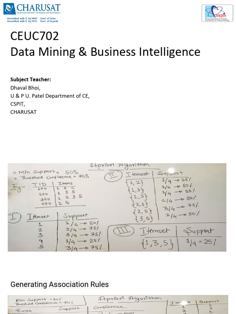 Association Rule Mining in Data Mining | PDF