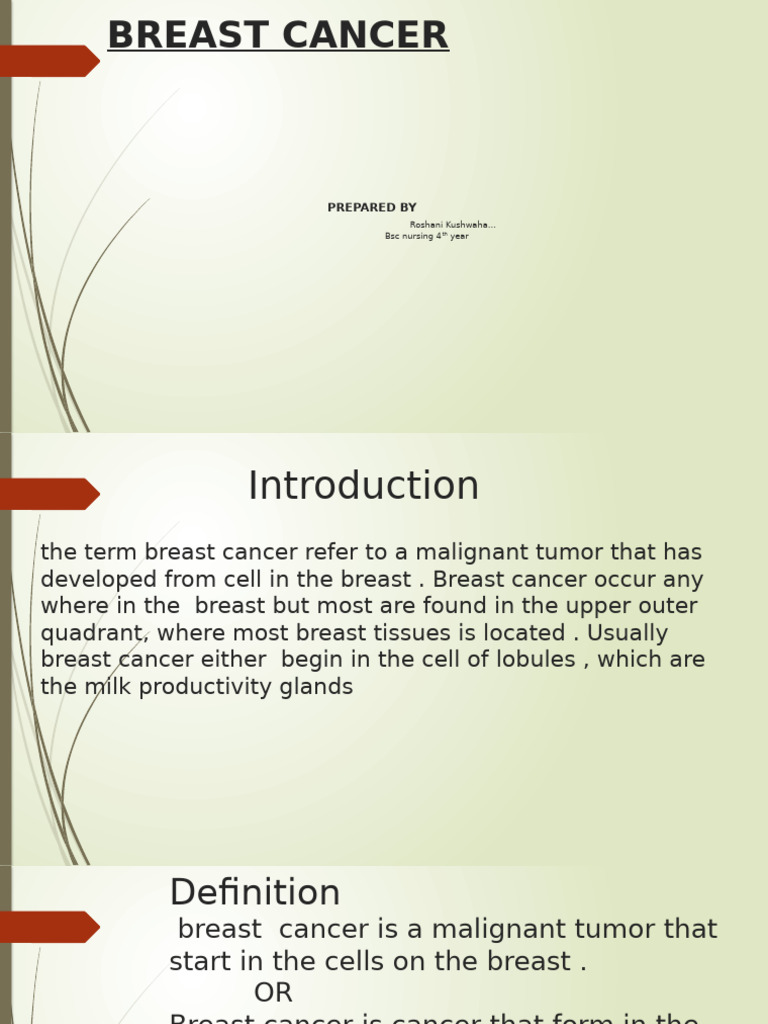 On Breast Cancer | PDF | Breast Cancer | Cancer