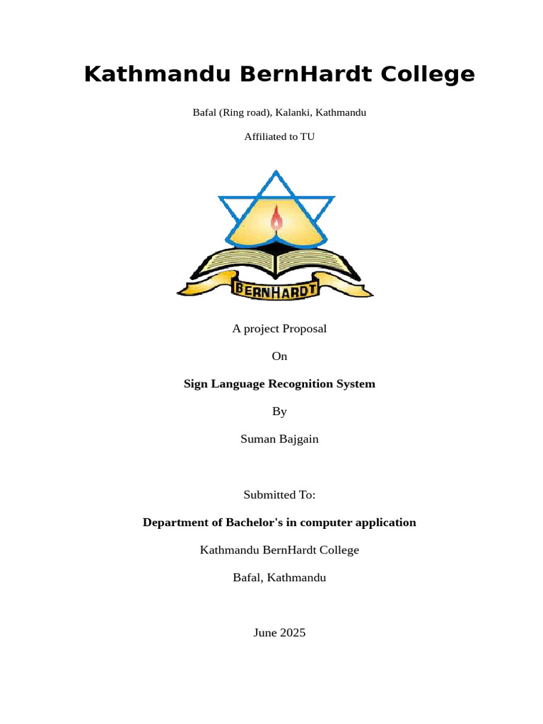 Suman Project III Coverpage | PDF