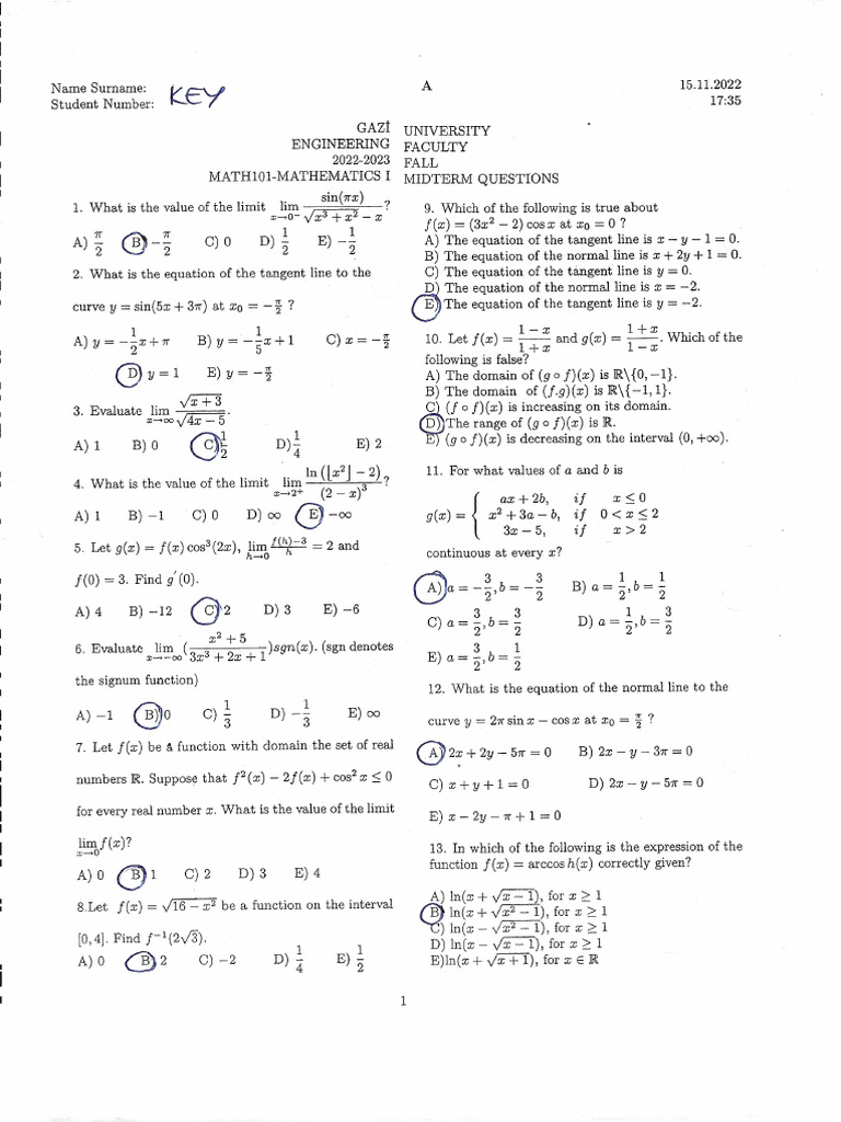 Group A Key | PDF