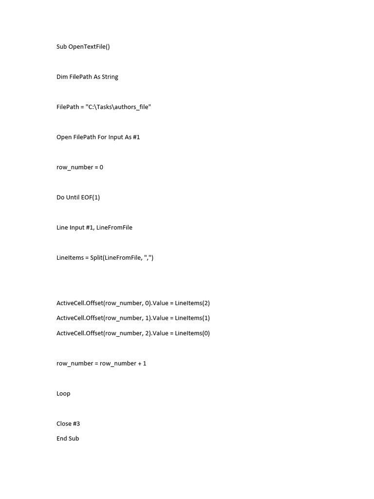 Sub-Open Write TextFile ΚΩΔΙΚΕΣ | PDF