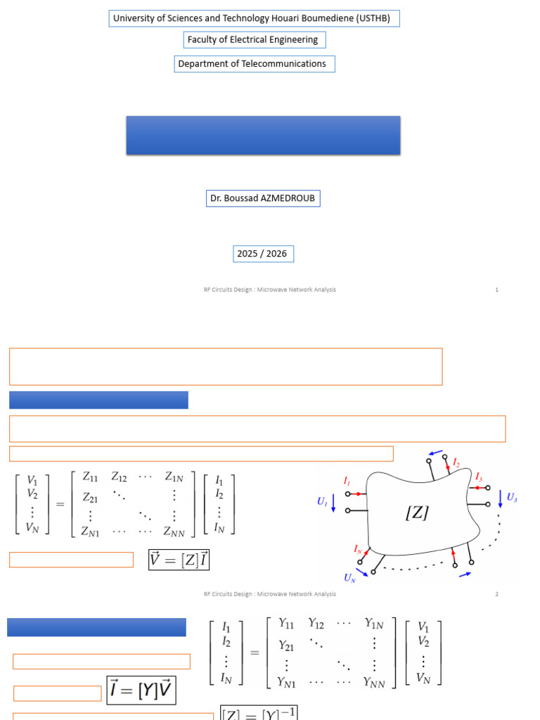 Microwave Network Analysis Techniques | PDF | Network Analysis ...