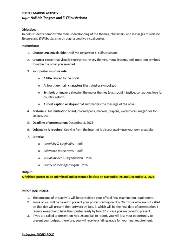 Rizal Final Activity Req | PDF