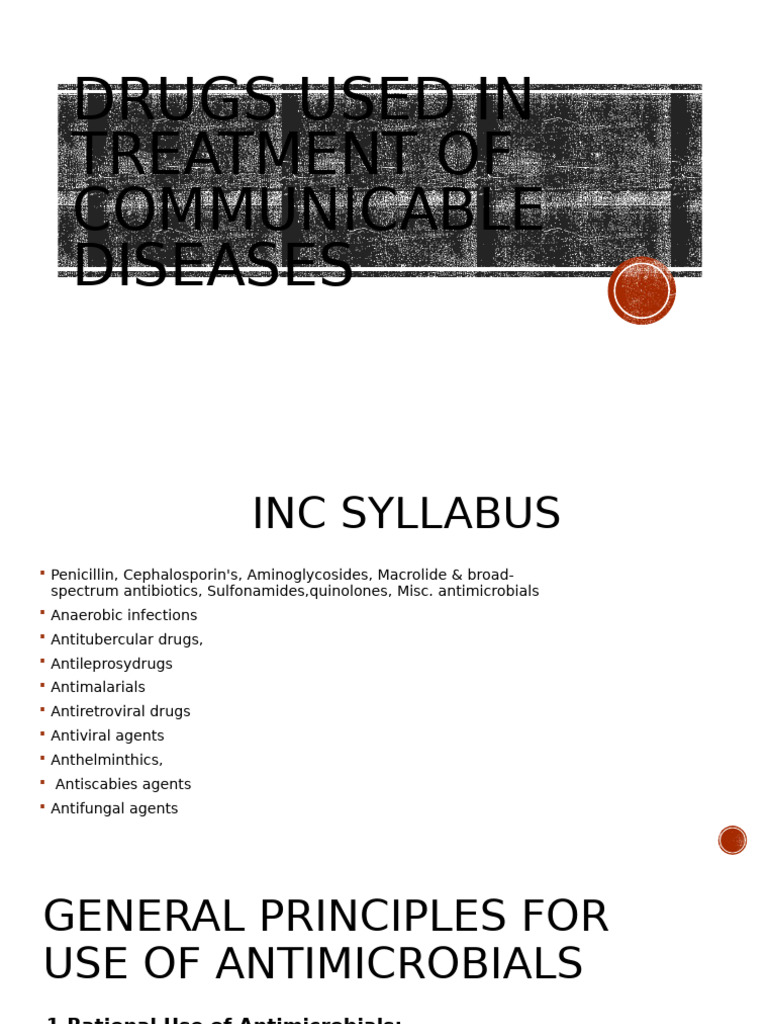 Antimicrobial Drugs for Infectious Diseases | PDF | Penicillin ...