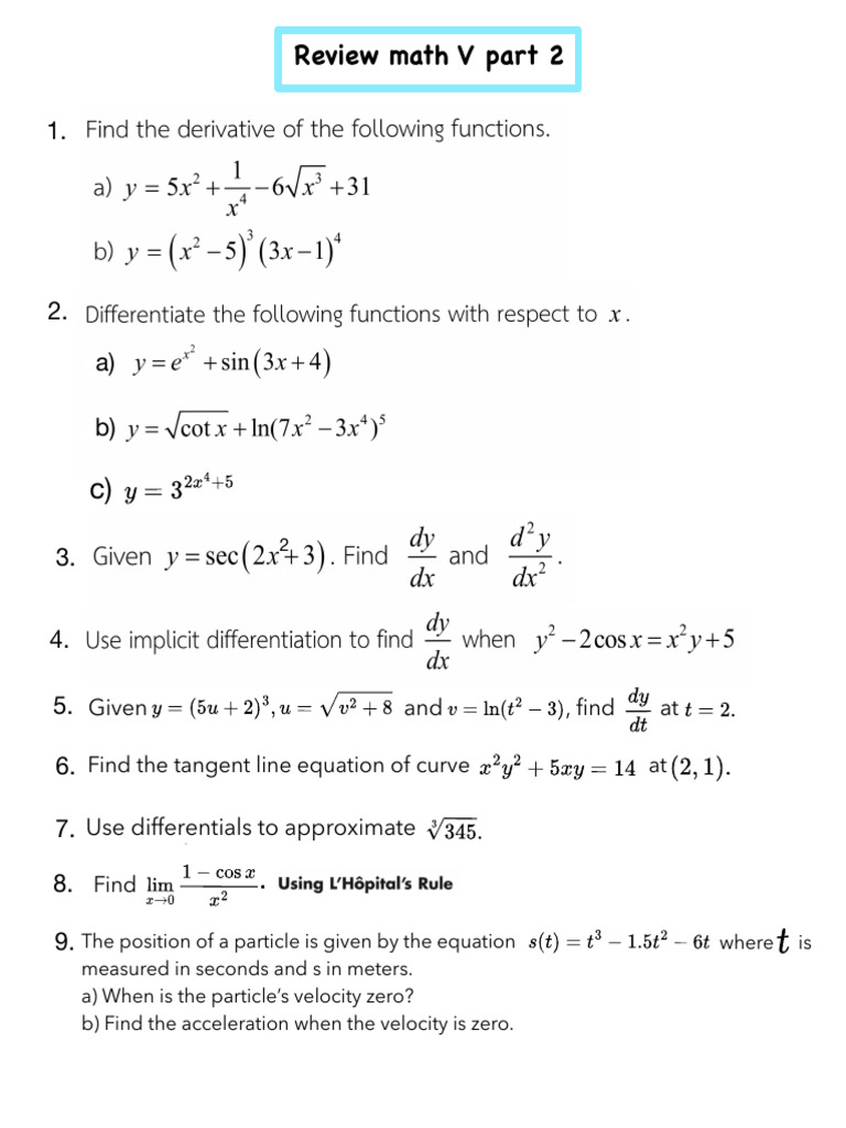 Solution Review Math 5 Part 2 Mid | PDF