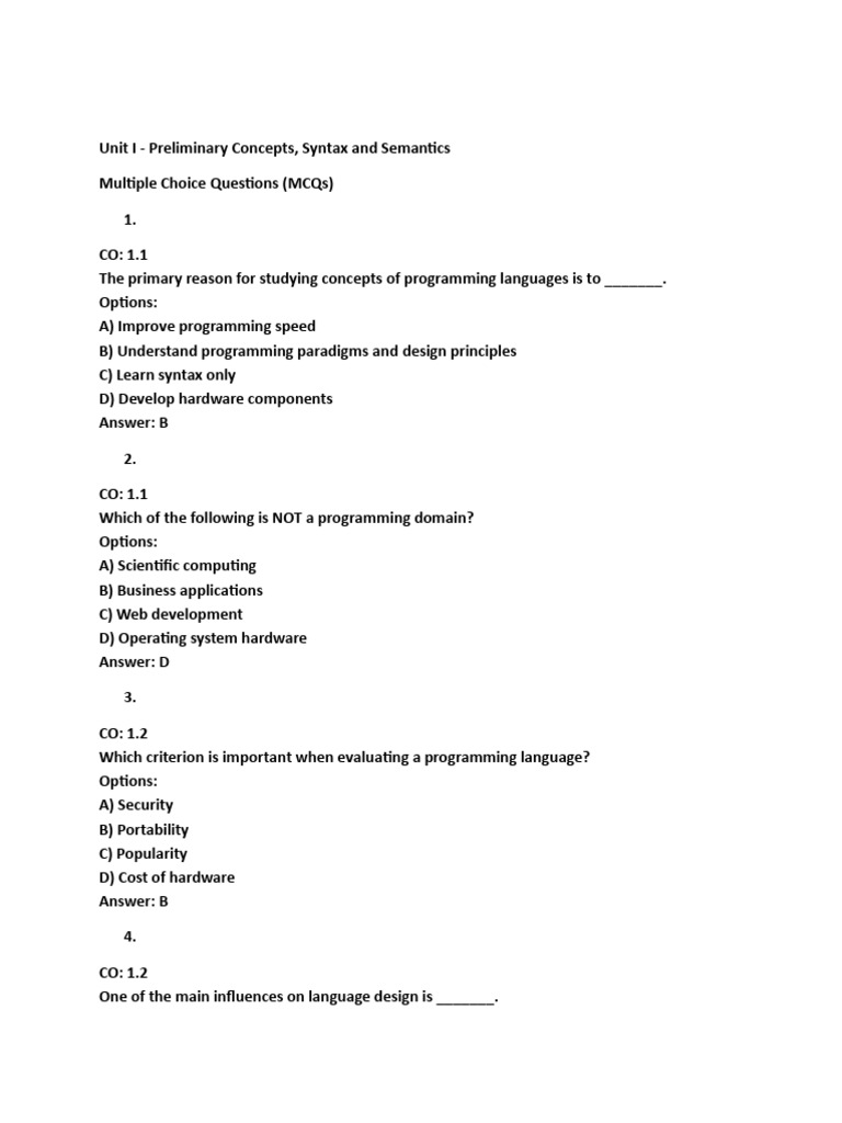Programming Languages: Concepts & Design | PDF | Variable (Computer ...