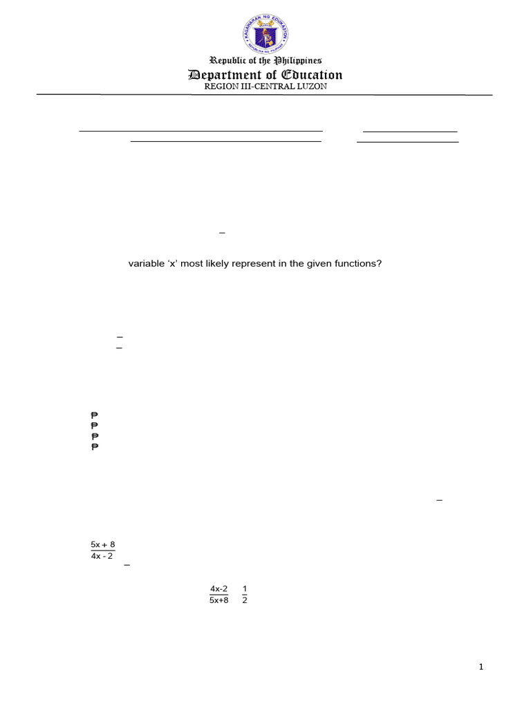 Rmya g11 Test Final | PDF | Logarithm | Mathematics