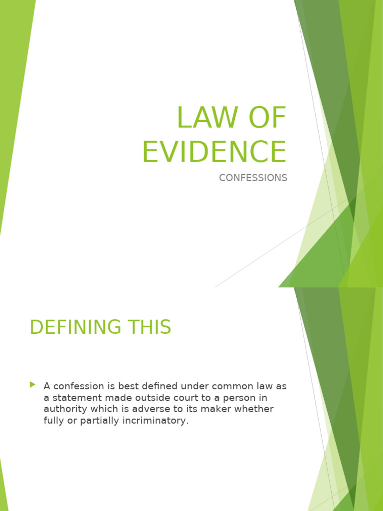 Understanding Legal Confessions and Admissions | PDF | Confession (Law ...