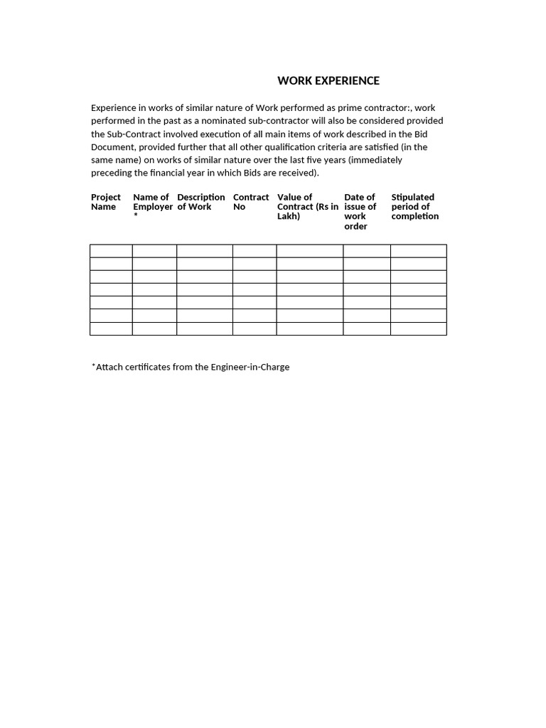 Work Experience | PDF