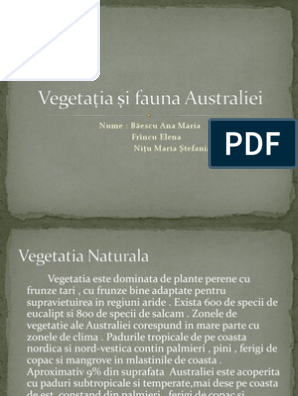 engine Diploma Previous Vegetaţia Şi Fauna Australiei | PDF