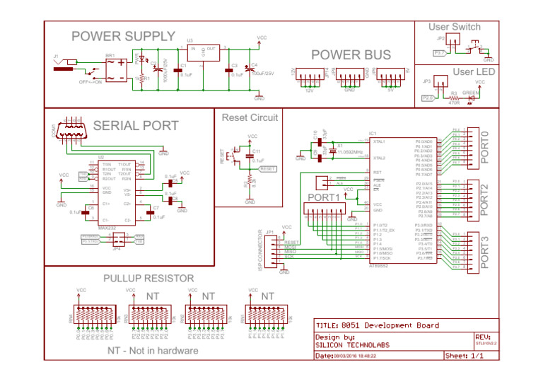 AT89S52 Circuit Components List | PDF
