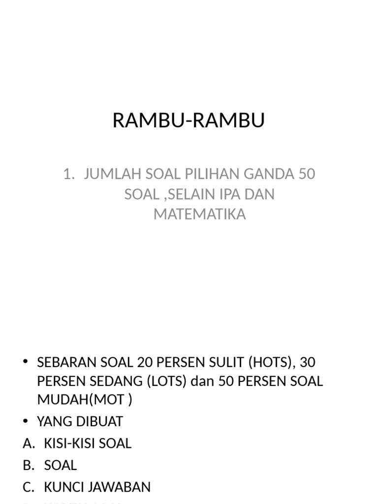 Rambu Rambu | PDF