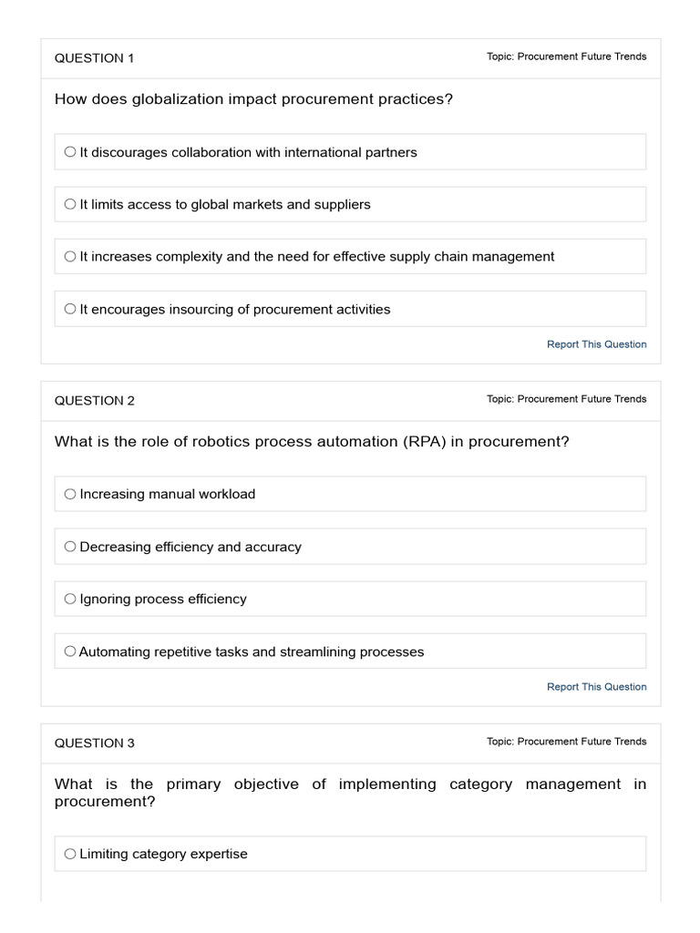 Procurement Future Trends - Wananchiforum | PDF | Procurement | Supply ...