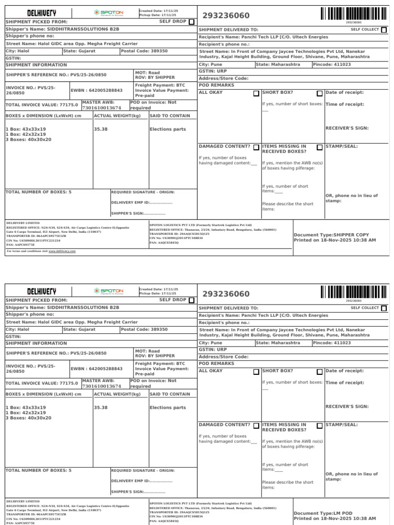 Self Collect: If Yes, Number of Short Boxes | PDF | Cargo | Freight ...