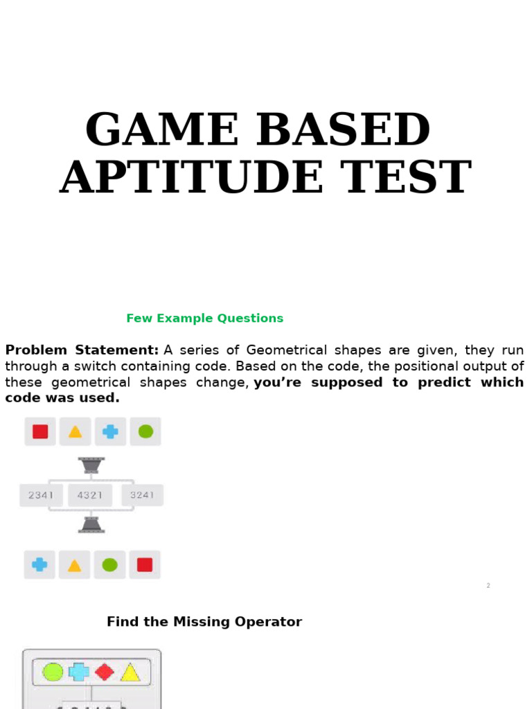 Game Based Apti | PDF