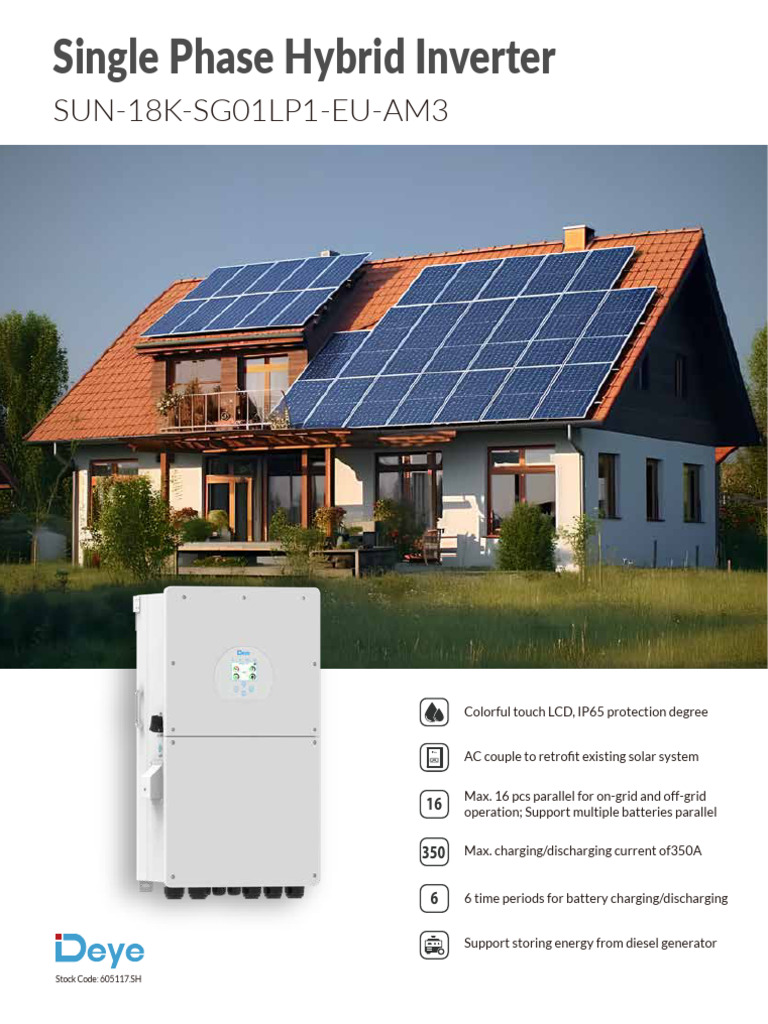 Single Phase Hybrid Inverter SUN-18K-SG01 | PDF | Computer Engineering ...