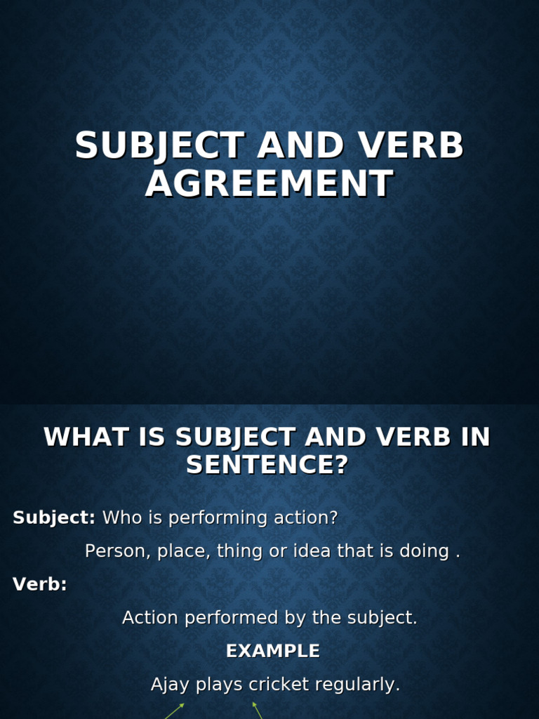 Subject-Verb Agreement Explained | PDF | Grammatical Number | Subject ...