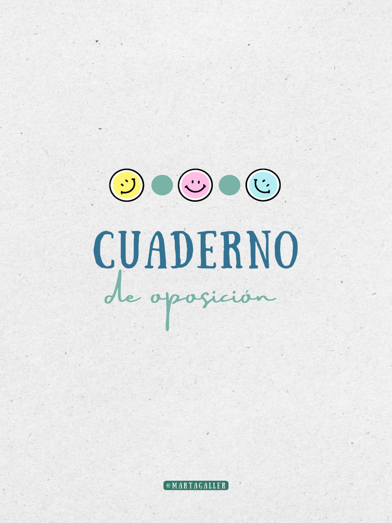 Cuaderno de Oposición | PDF