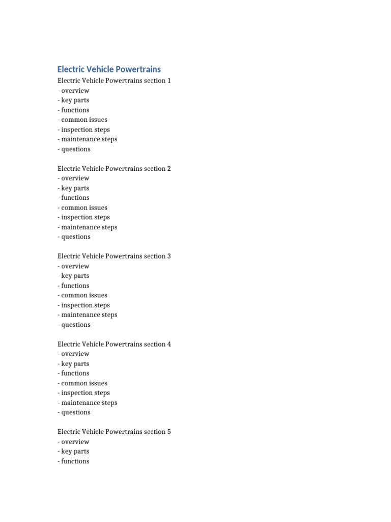 Electric Vehicle Powertrain Guide | PDF | Automotive Industry ...