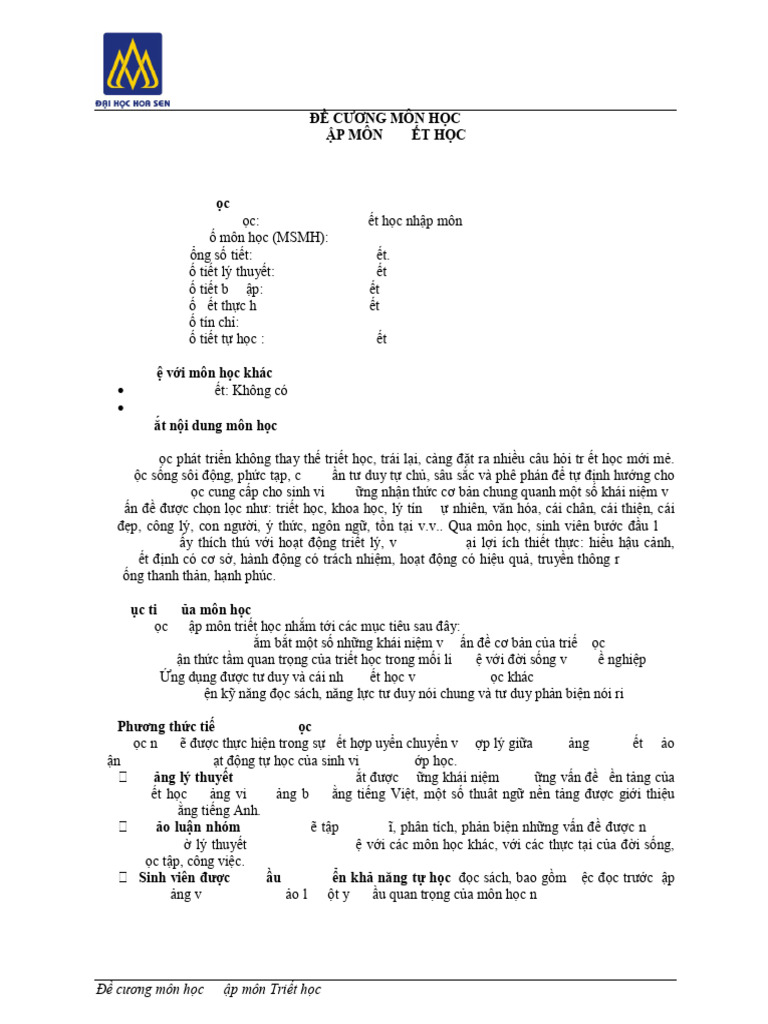 De Cuong Nhap Mon Triet Hoc 110718 | PDF