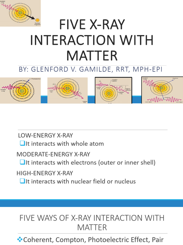 X-Ray Interactions with Matter Explained | PDF | X Ray | Photoelectric ...