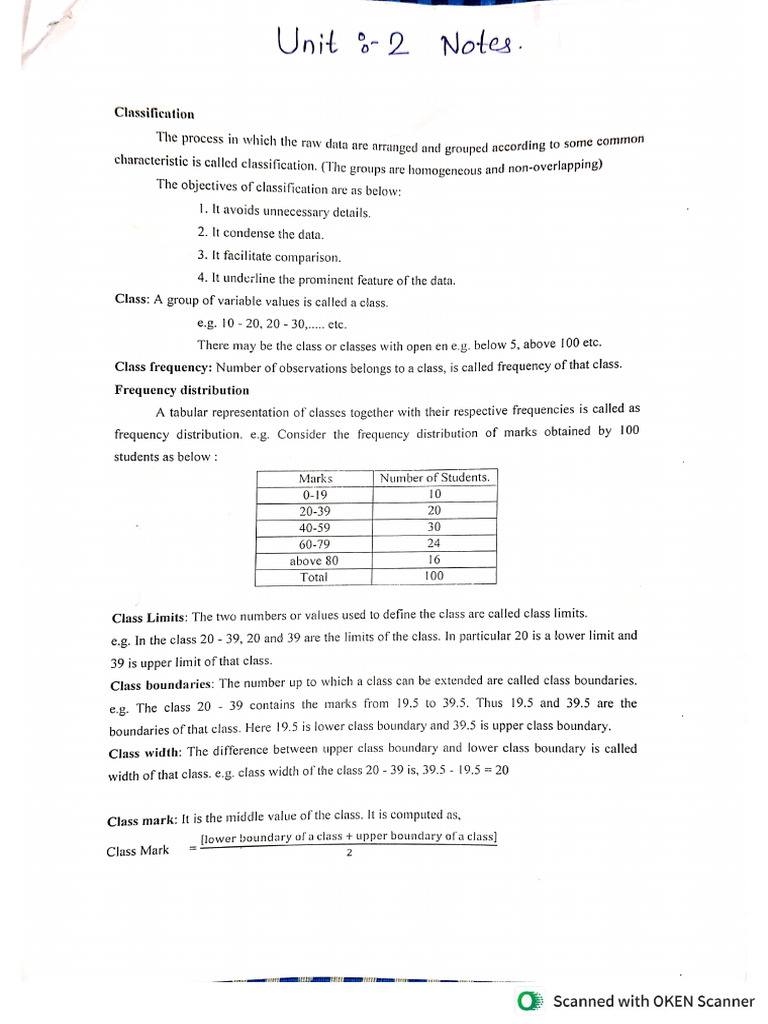 Statistics Unit 2 (FYBSc) | PDF