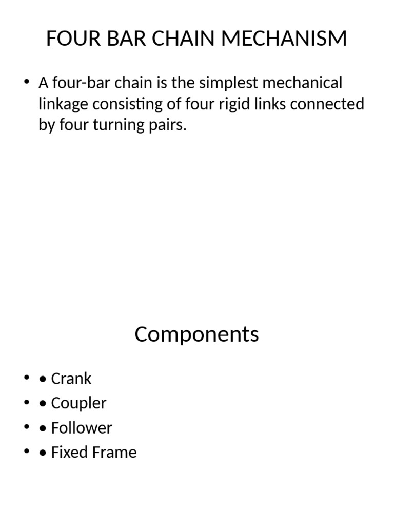 Four Bar Chain Mechanism | PDF