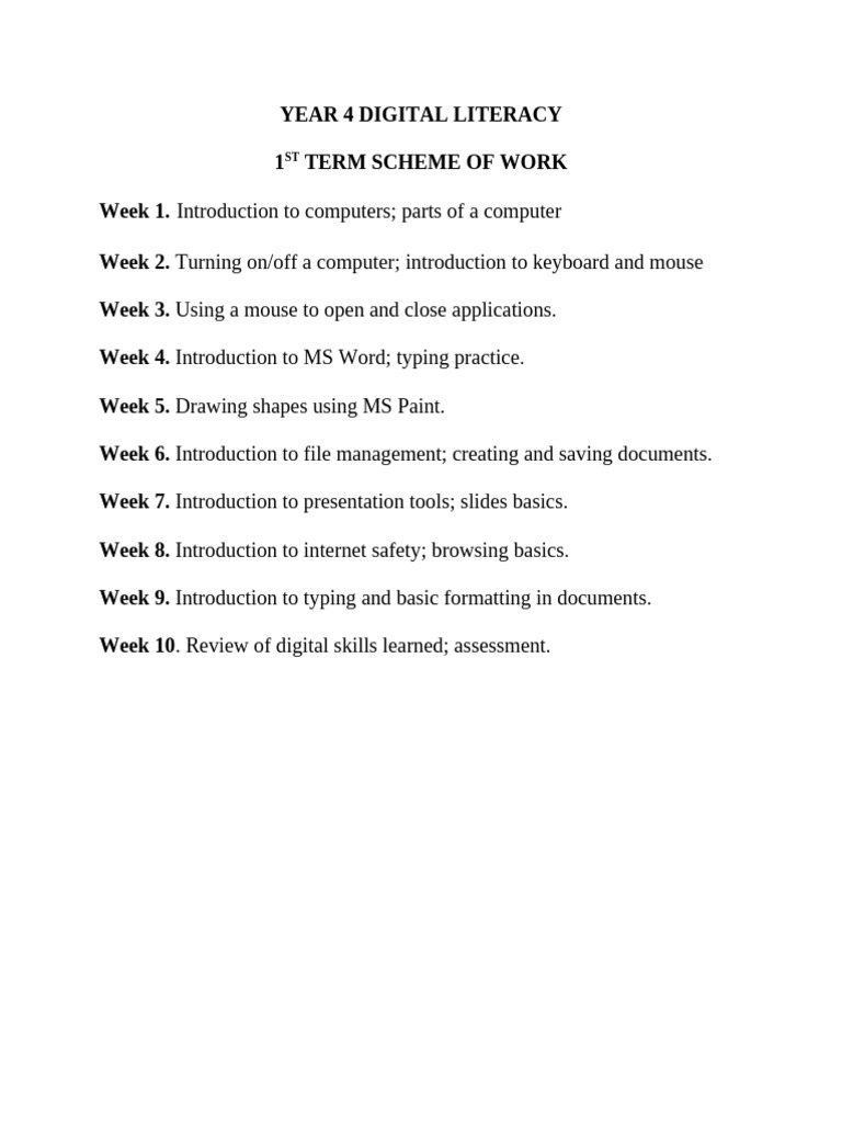 Year 4-6 Digital Literacy Curriculum | PDF