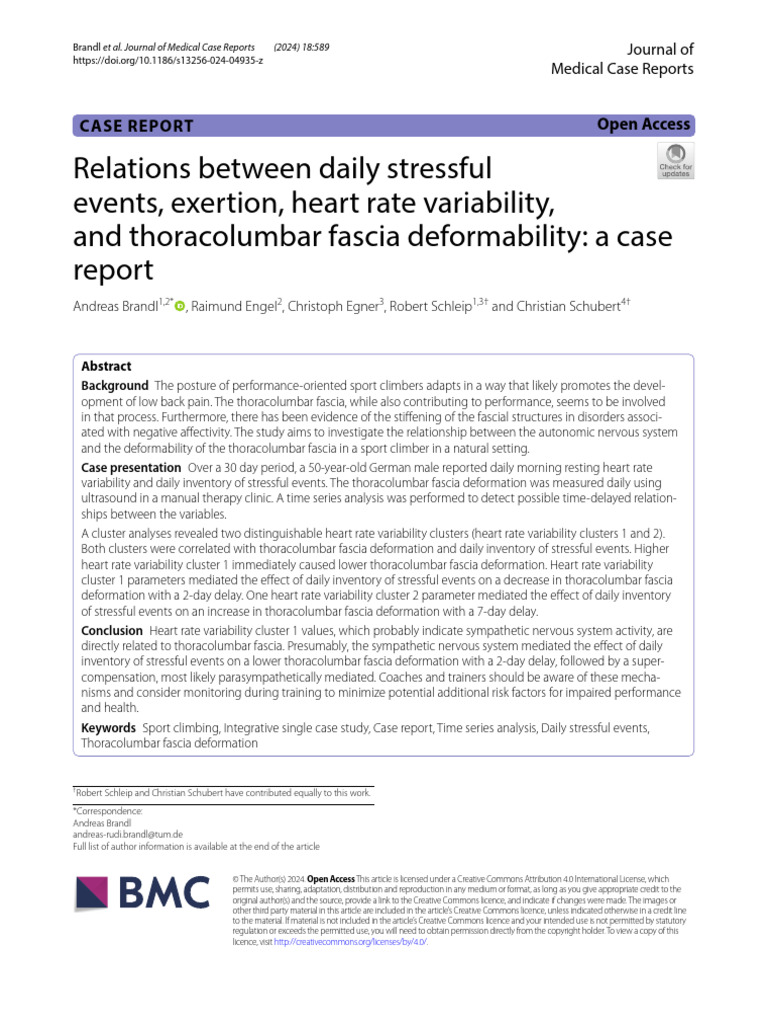 Relationship Between TLF Stiffness and Stressful Events | PDF
